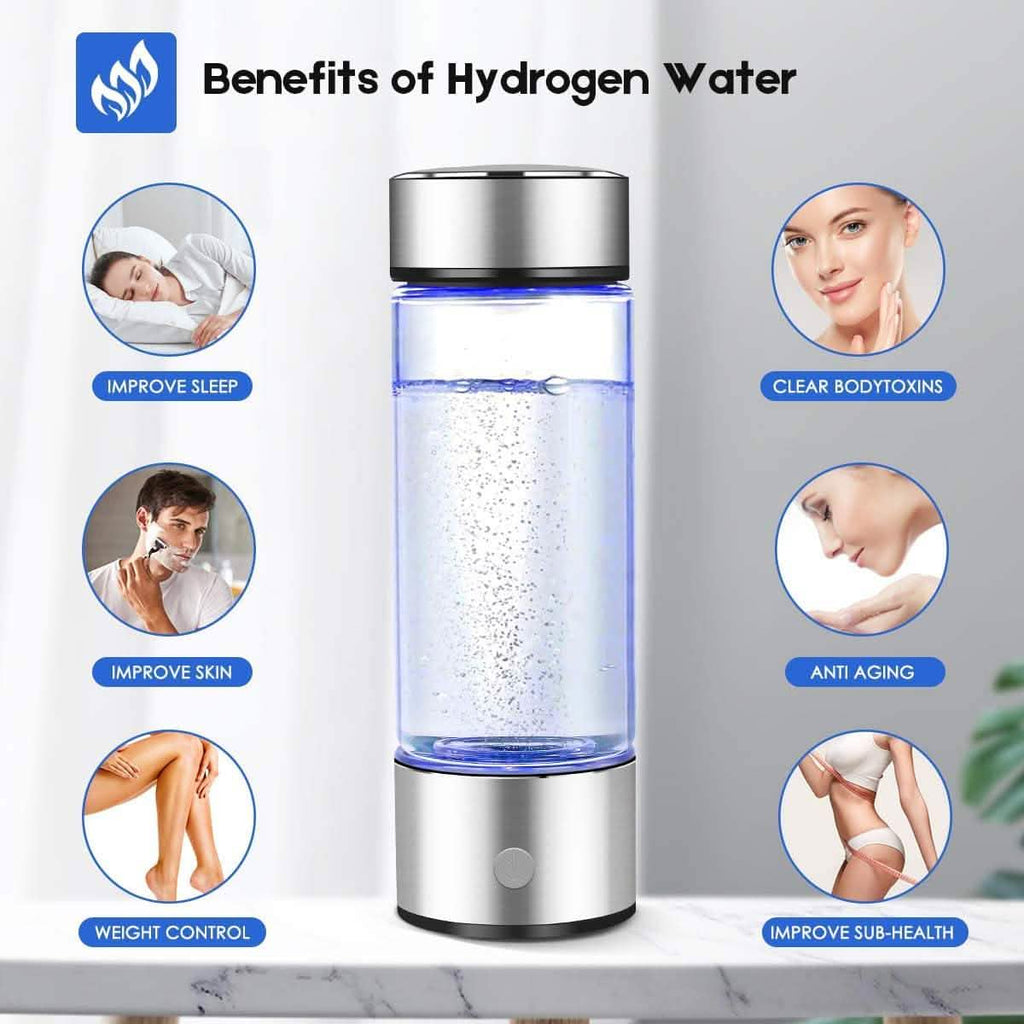 Hydrogen Water Bottle Generator with Inhaler Adapter