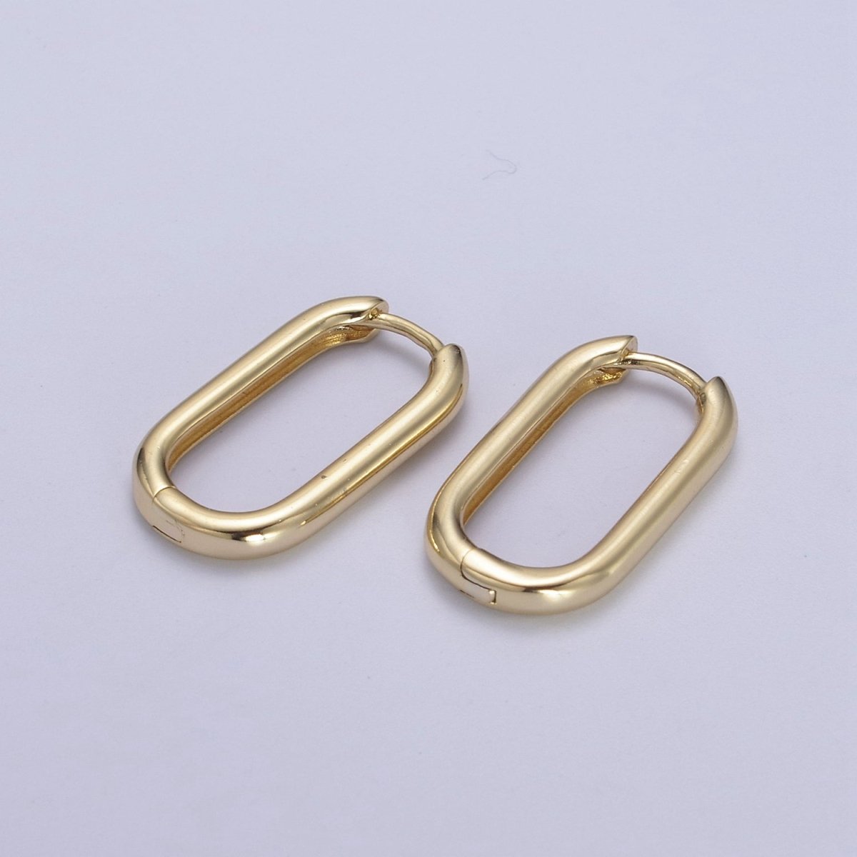 Hypoallergenic Oval gold hoops, rectangular gold Filled hoop earring, Minimalist Elegant hoops, Classic hoops, sophisticated Everyday Jewelry hoops T-270