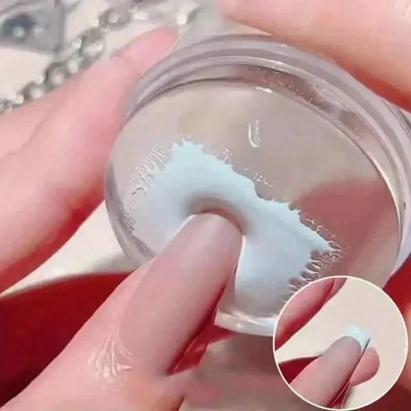 Hypoallergenic Silicone Nail Stamper and Scraper Set for French Manicure Stamping Plate