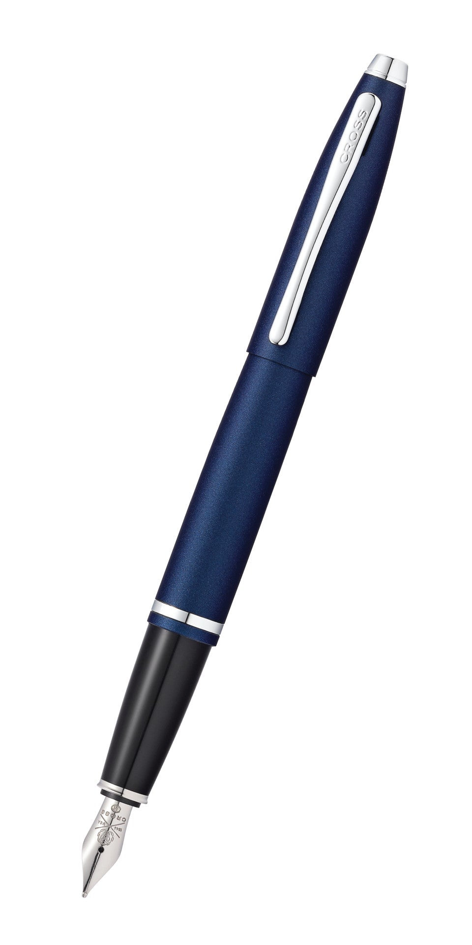 Calais™ Matte Metallic Midnight Blue Fountain Pen with Stainless Steel Nib
