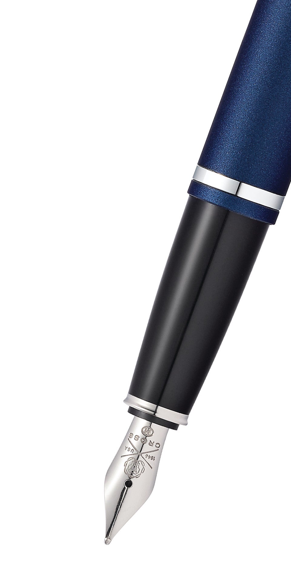 Calais™ Matte Metallic Midnight Blue Fountain Pen with Stainless Steel Nib