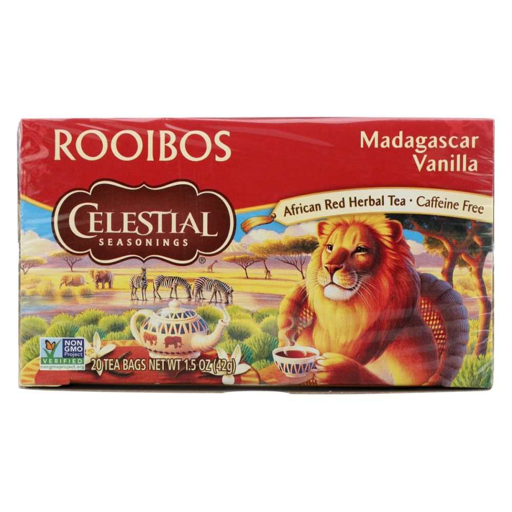 Celestial Seasonings Madagascar Vanilla Rooibos Herbal Blend Tea -20bg