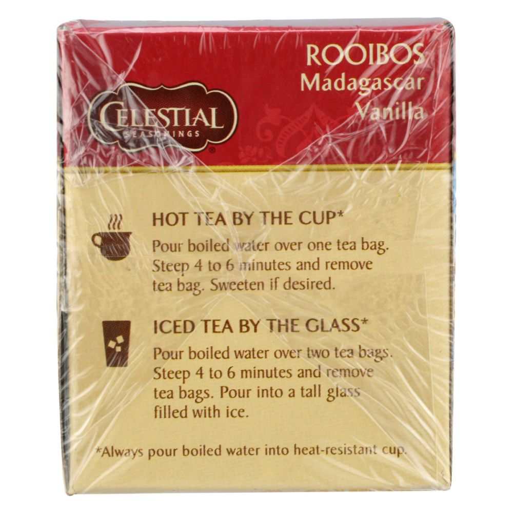 Celestial Seasonings Madagascar Vanilla Rooibos Herbal Blend Tea -20bg