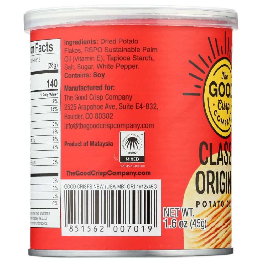 THE GOOD CRISP COMPANY: Mini Pack Classic Original Potato Crisps|1.6oz