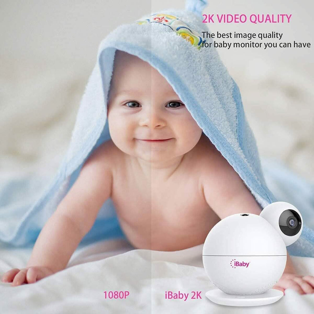 iBaby M8 Moniteur Bébé Connecté 2K, Panoramique 355°, Inclinaison 110° et Audio Bidirectionnel (Reconditionné)
