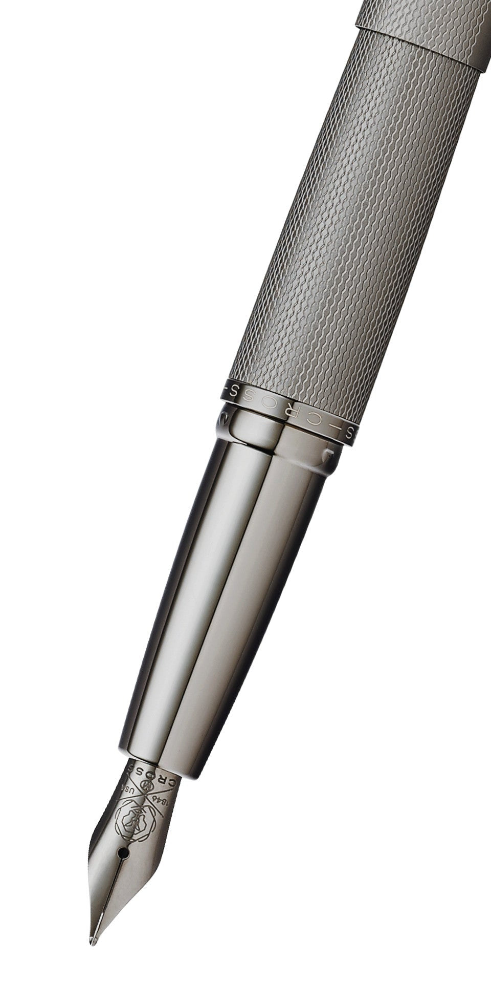 ATX® Sandblasted Titanium Gray Stainless Steel Medium Nib Fountain Pen