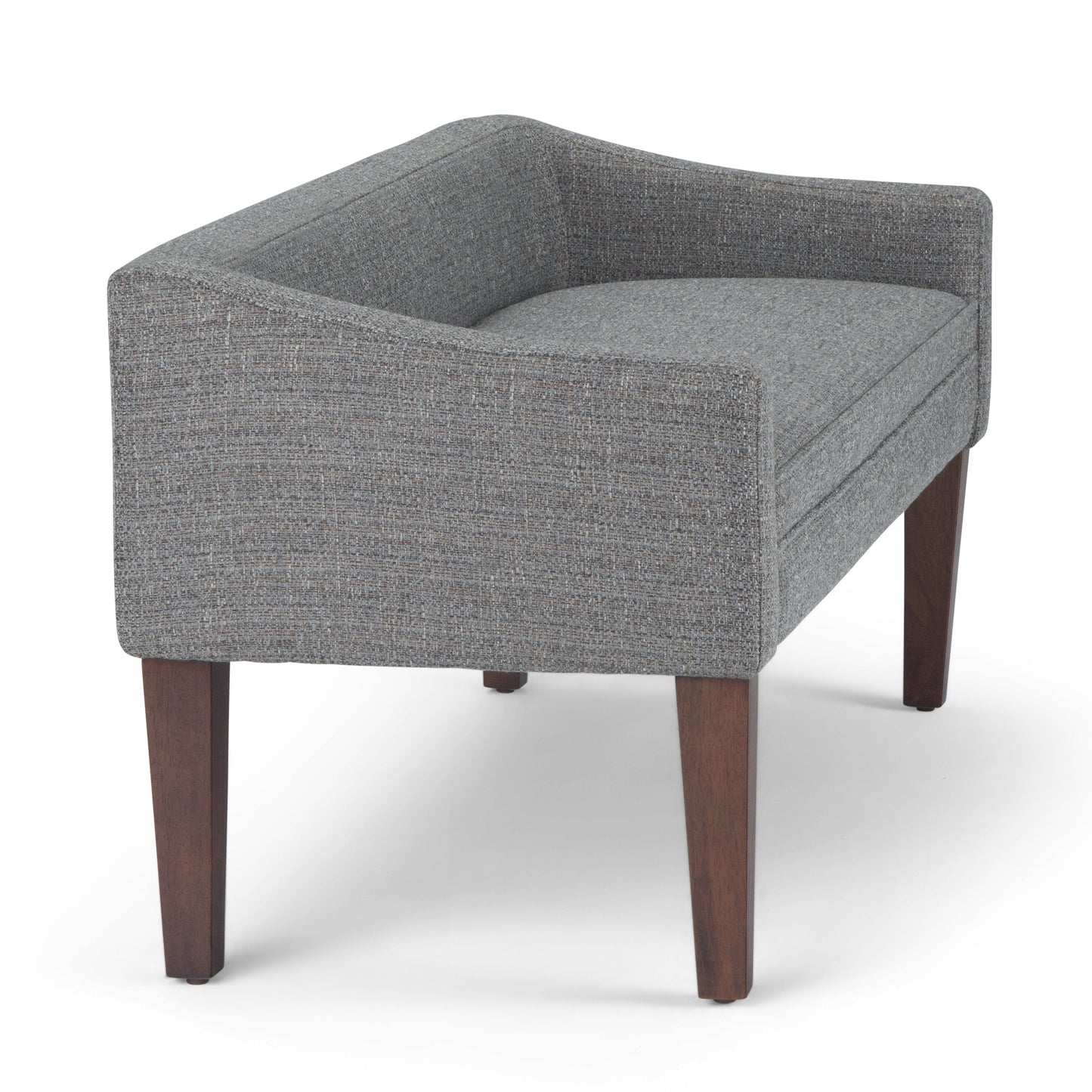 Parris 50 Inch Wide Upholstered Bench in Pebble