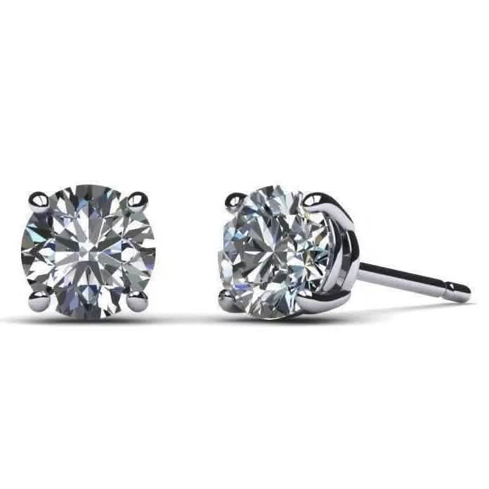 IGI Diamond Engagement Earrings VS1 D Round 4.34 Carat Lab Created Eye Clean