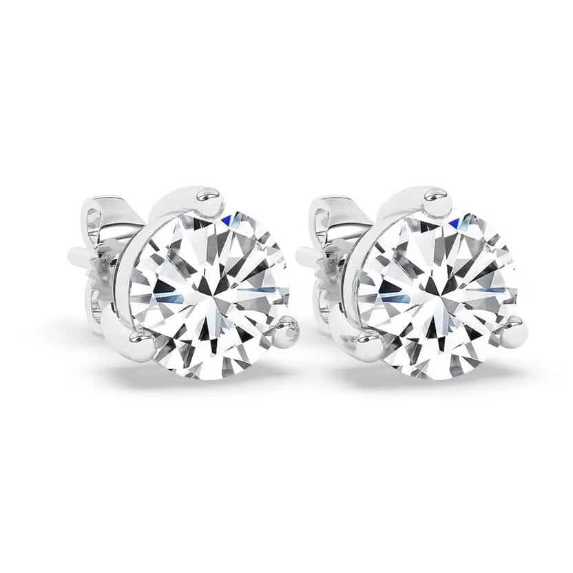 IGI、F/VS1、3 CT ソリティア ラボ育成 ラウンド ダイヤモンド スタッド ピアス 950 プラチナ
