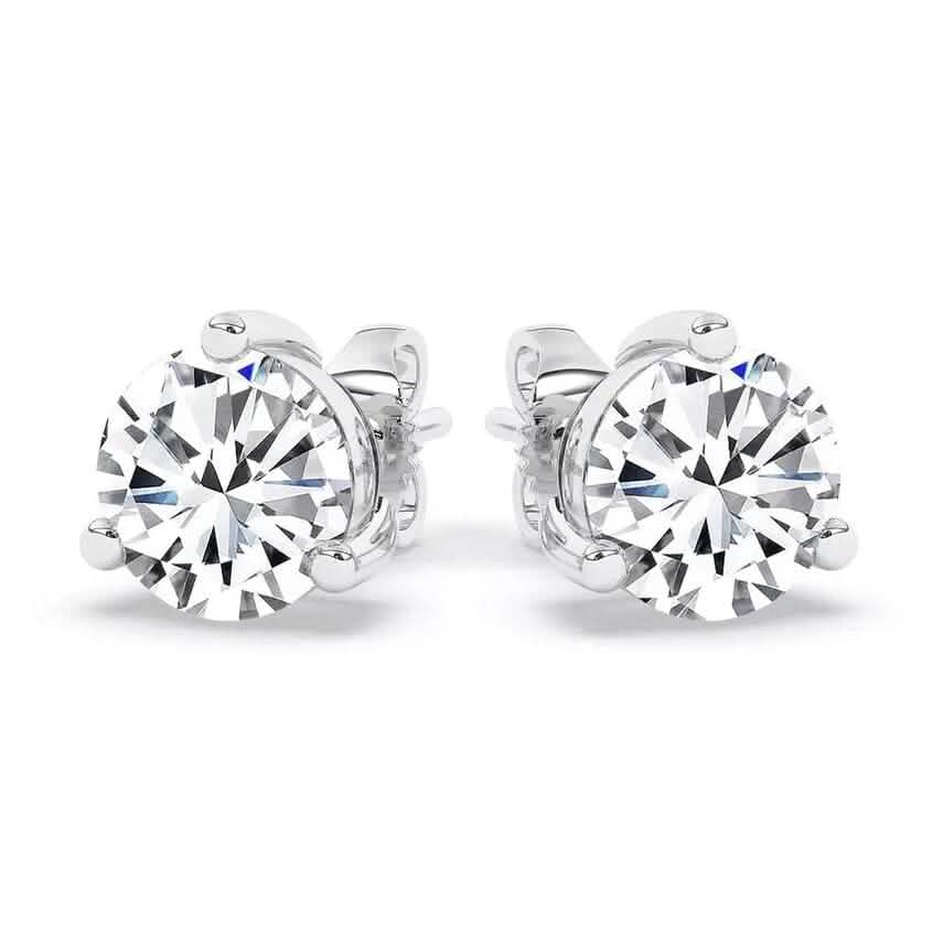 IGI、F/VS1、3 CT ソリティア ラボ育成 ラウンド ダイヤモンド スタッド ピアス 950 プラチナ