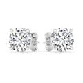 IGI, F/VS1, 4 CT Solitaire Lab-Grown Round Diamond Studs Earring, 950 Platinum
