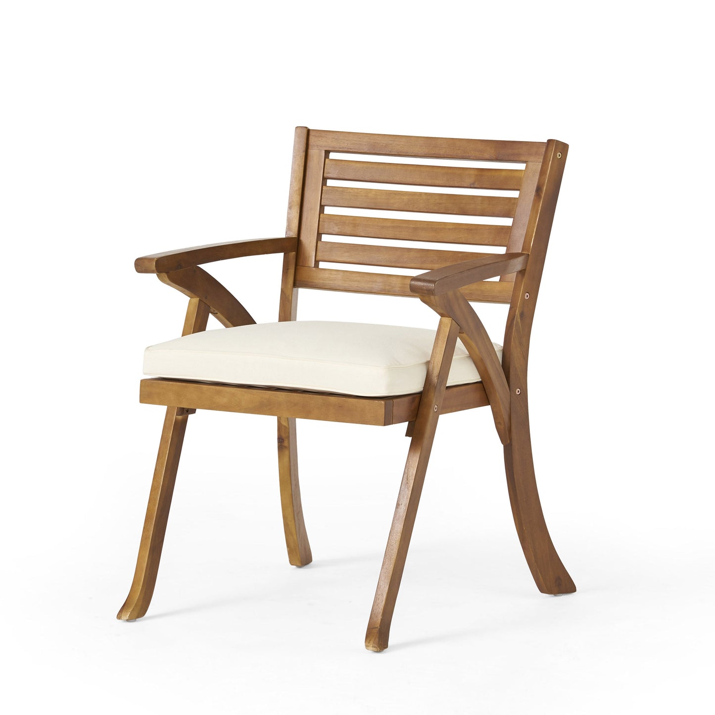 Outdoor Hermosa 5 Piece Wood Dining Set With Cushions