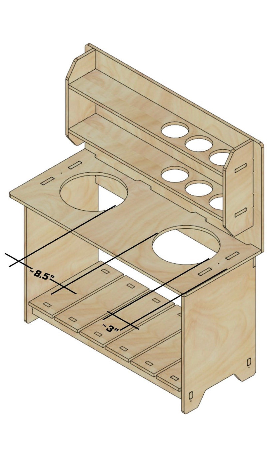 MONICA- Potting Station- Double Basin