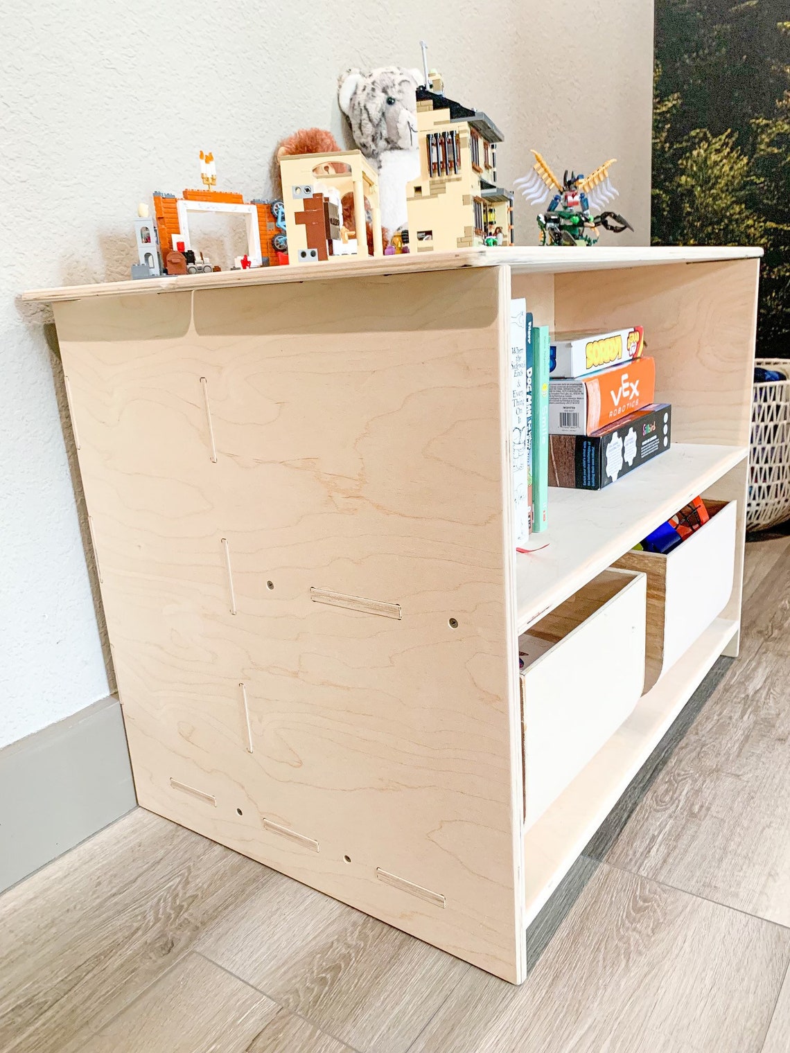BEAU- Toy Shelf + Hidden Storage 31"