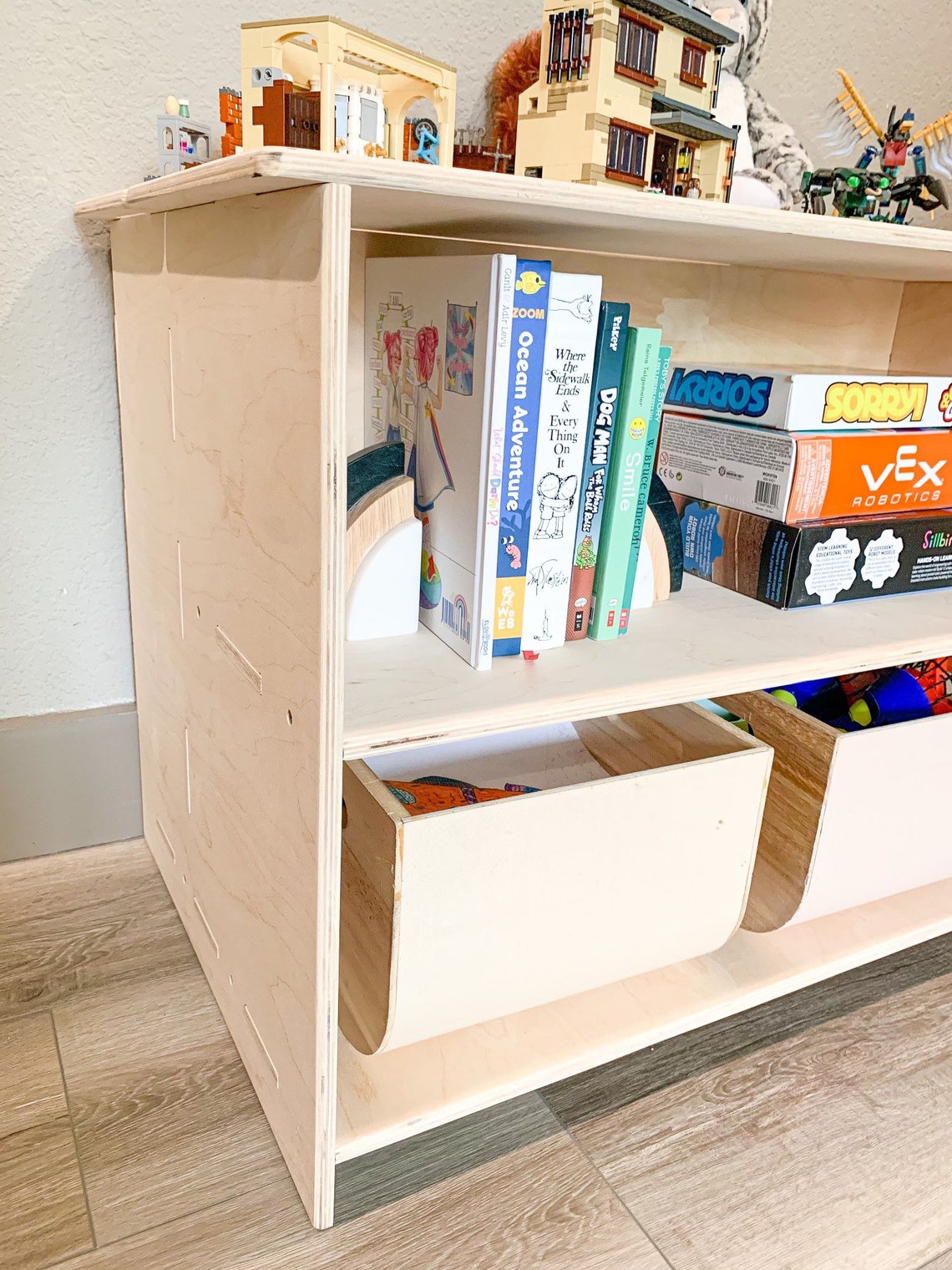 BEAU- Toy Shelf + Hidden Storage 31"