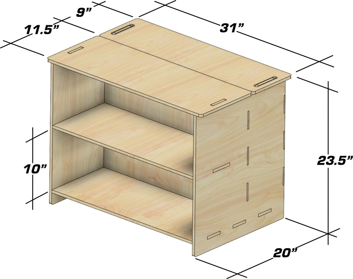 BEAU- Toy Shelf + Hidden Storage 31"