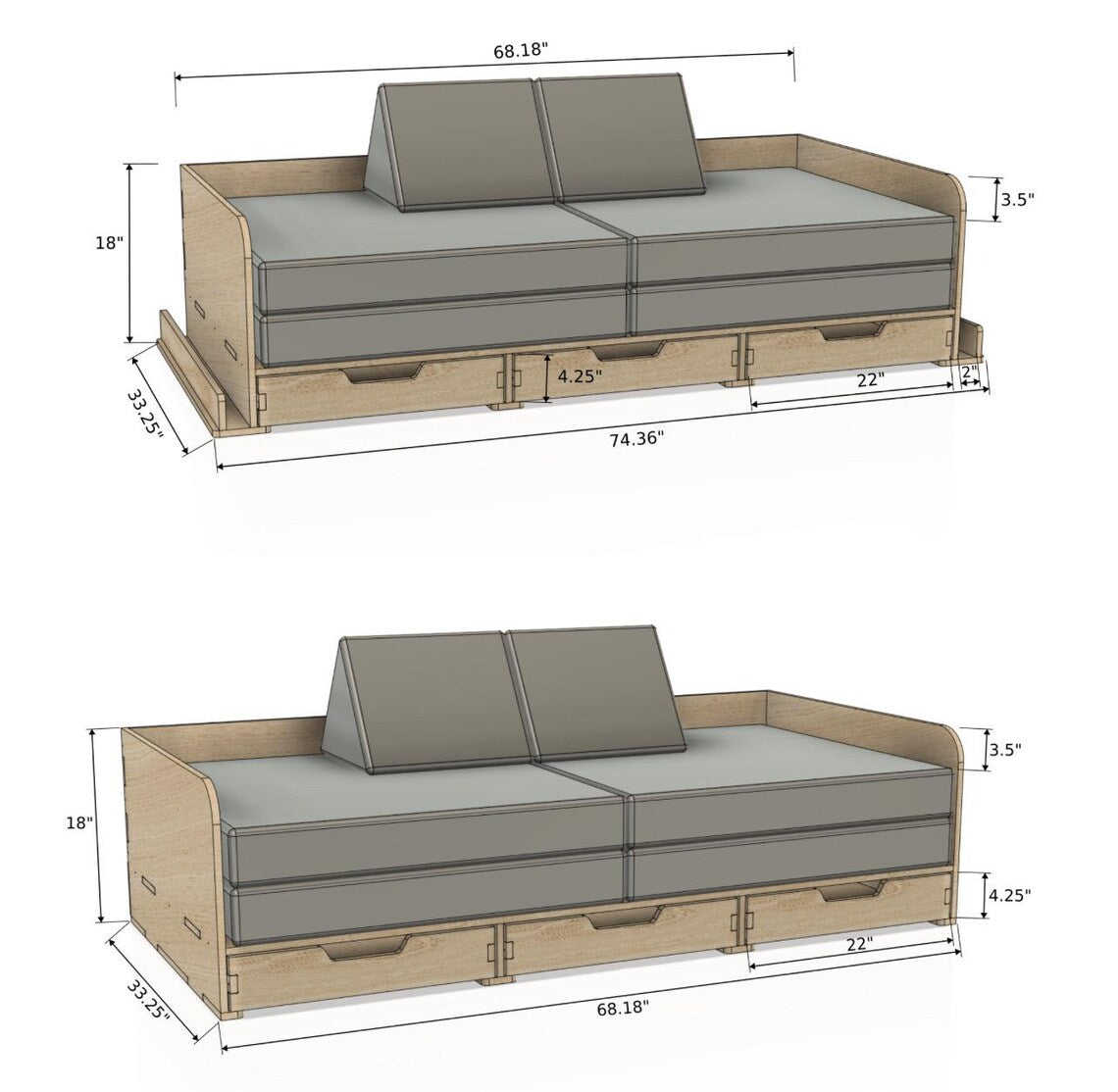 RONAN- Play Cushion Couch