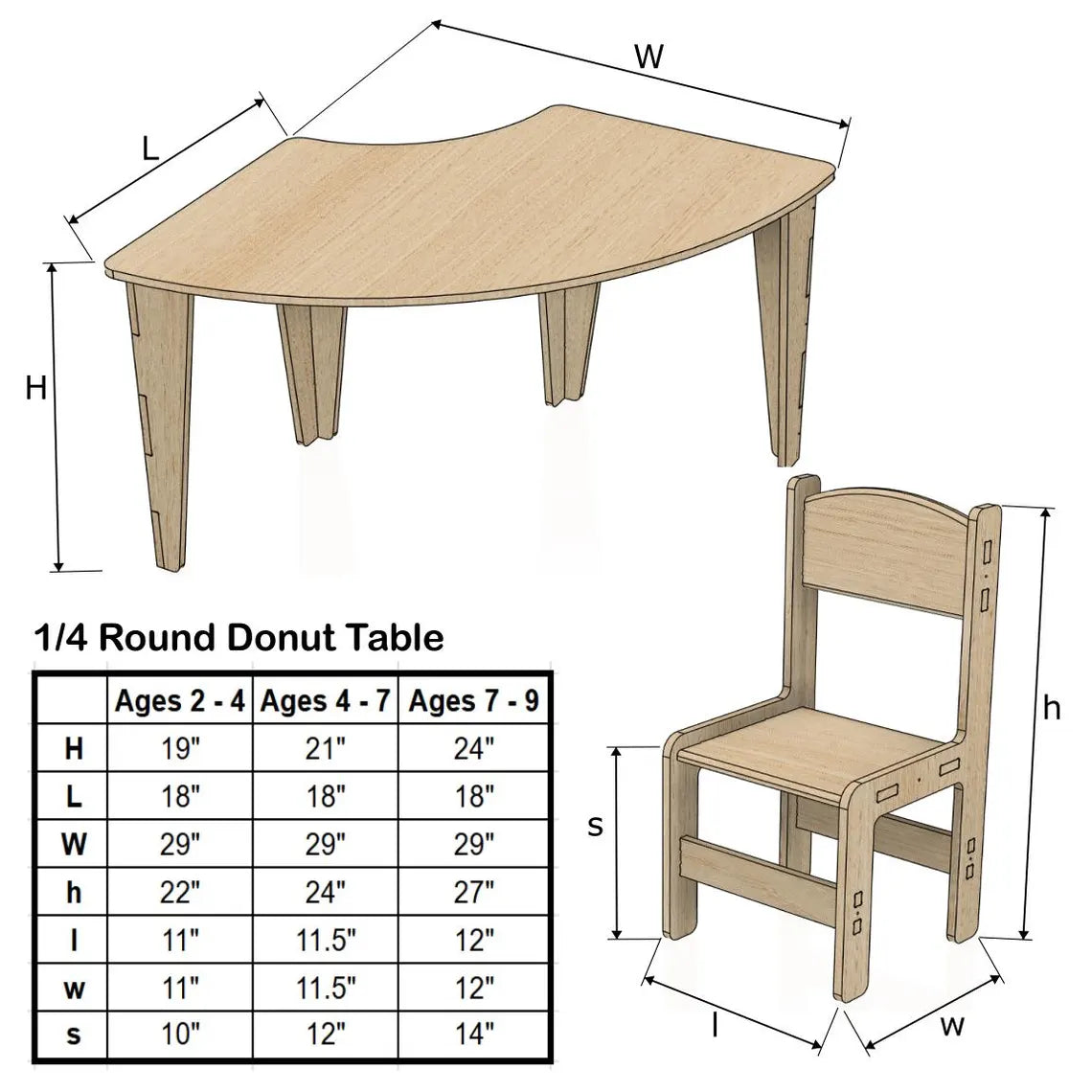 ASHTYN- U Shape Table with Set of 4 Chairs