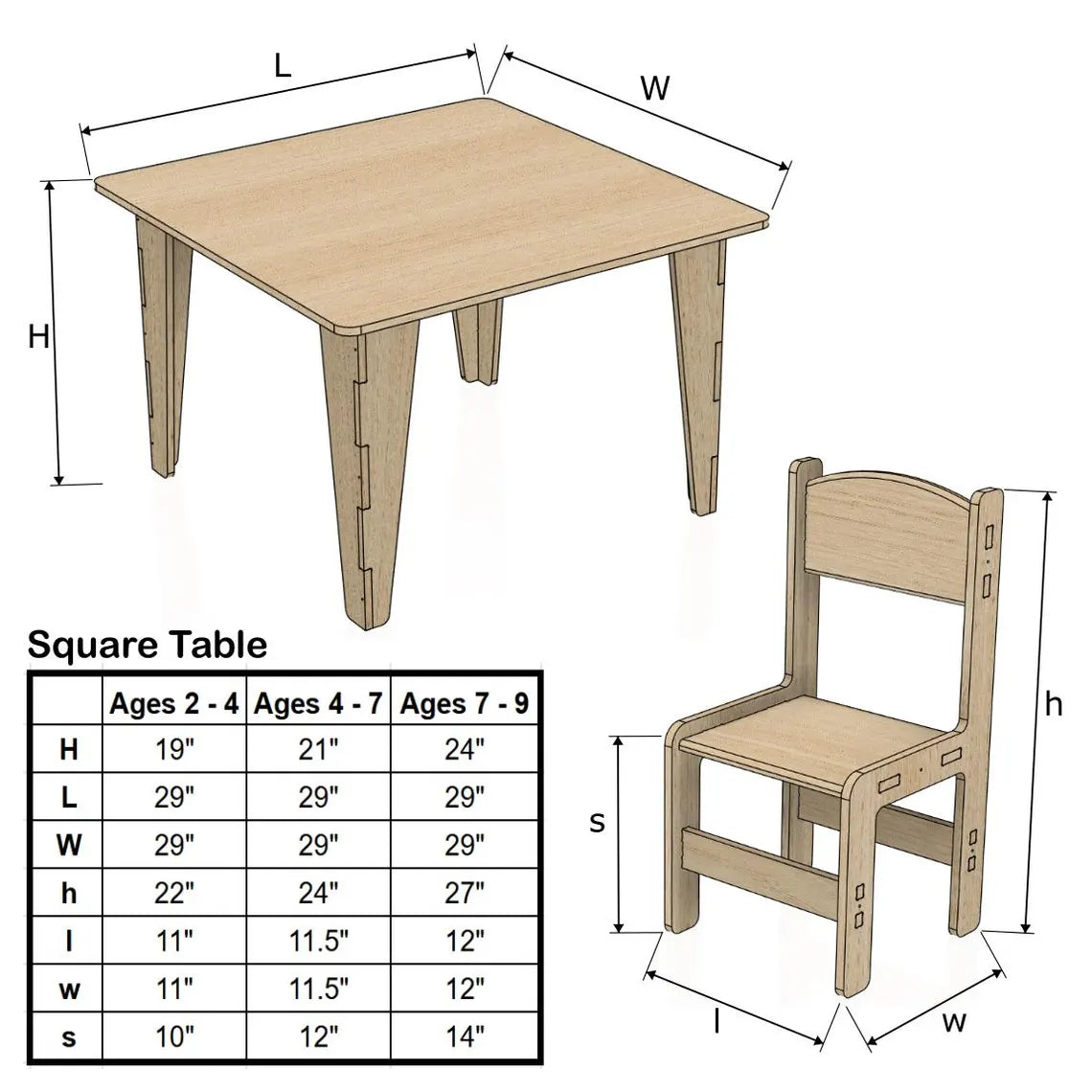 SCARLETT- Square Table with Set of 4 Chairs