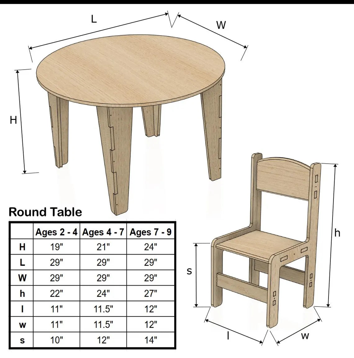 STELLA- Round Table with Set of 4 Chairs