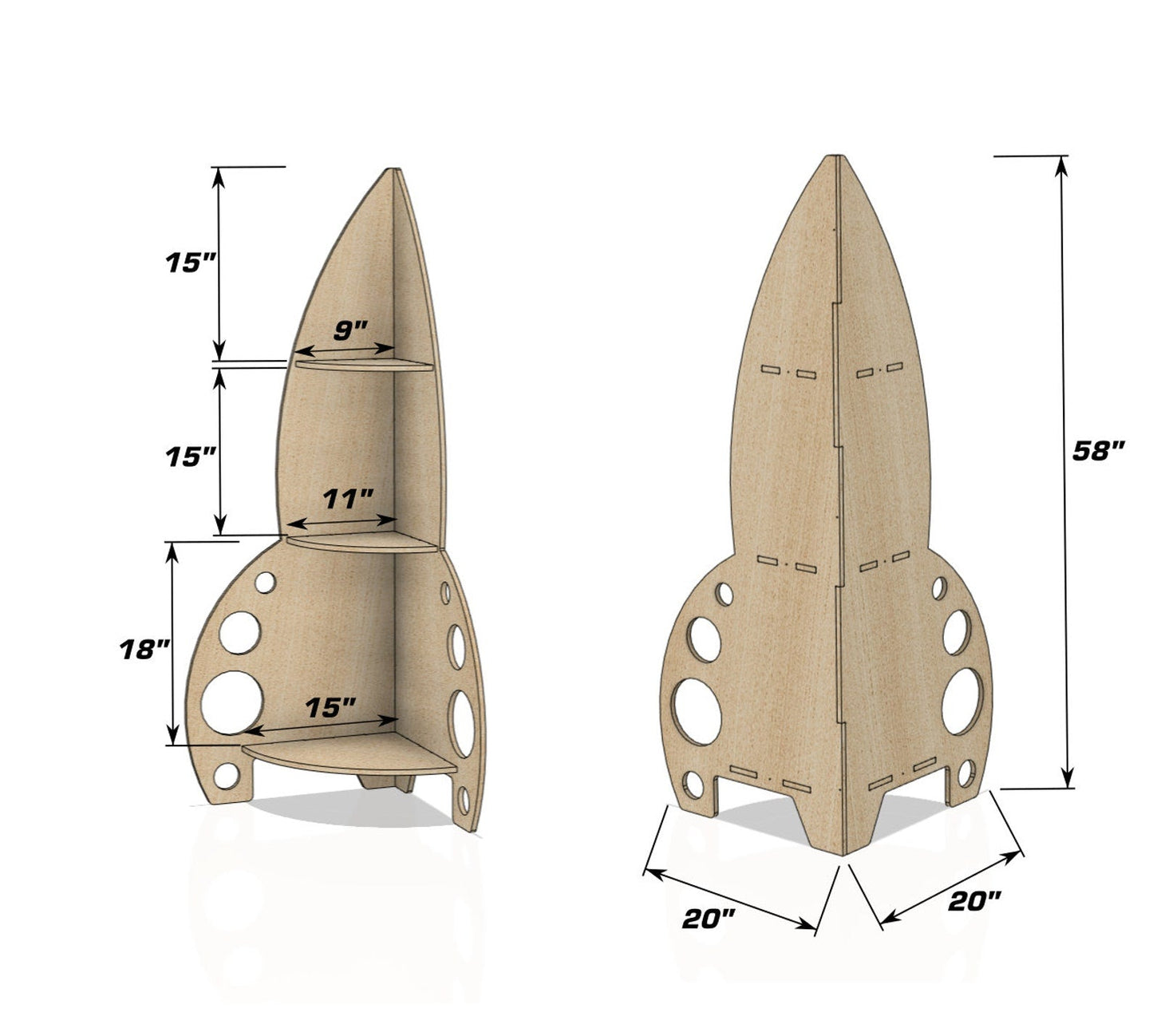 HOUSTON- Rocket Shelf