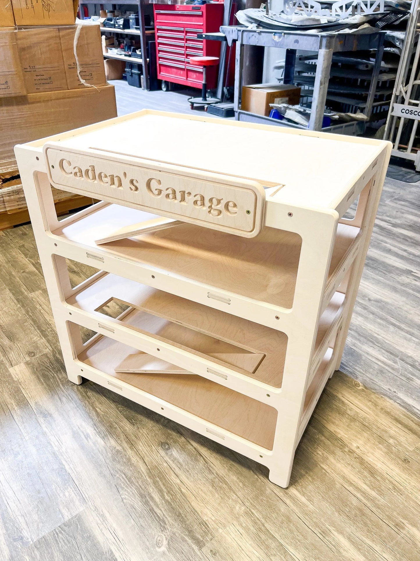 CADEN- Toy Car Ramp + Storage