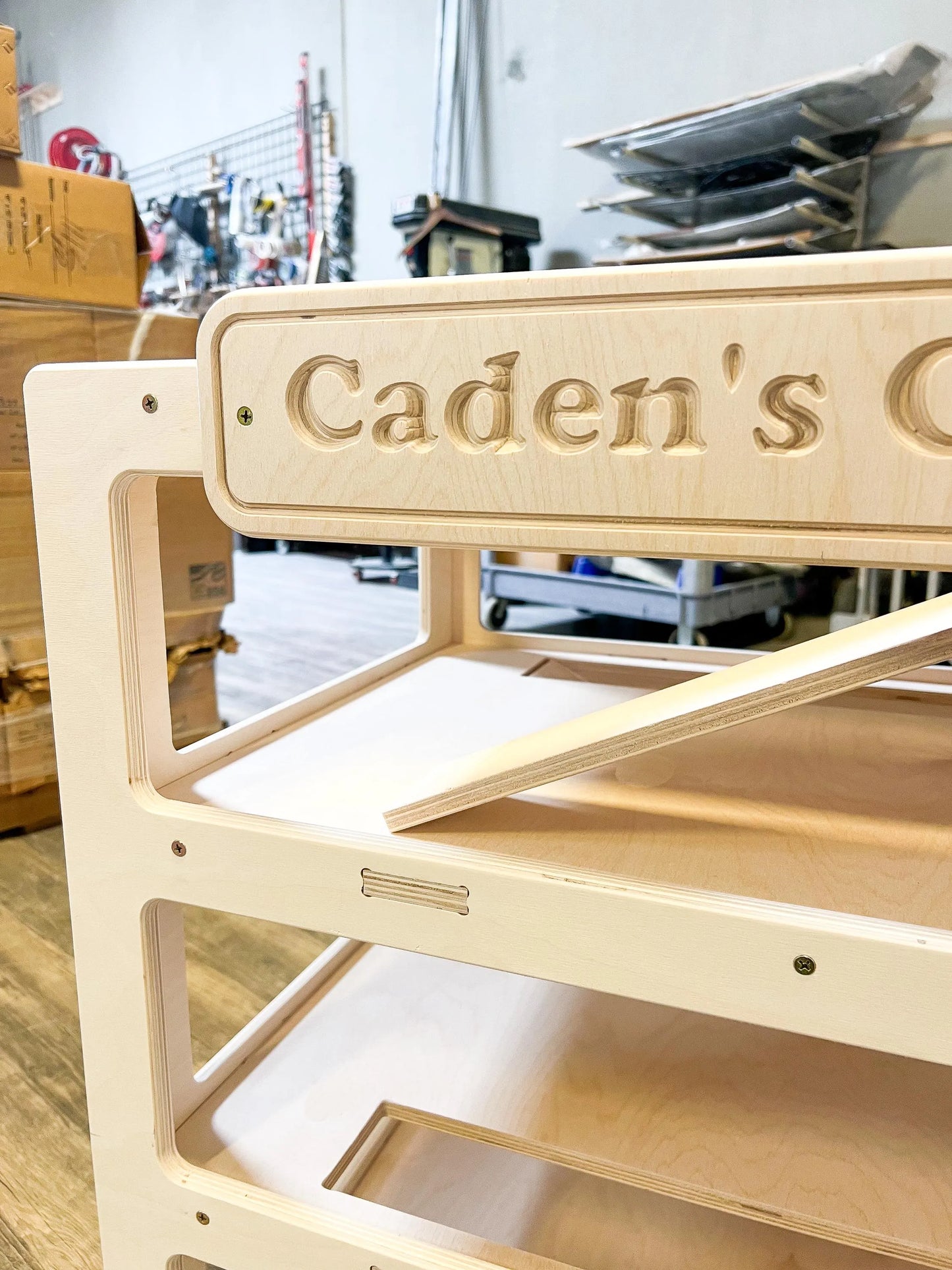 CADEN- Toy Car Ramp + Storage