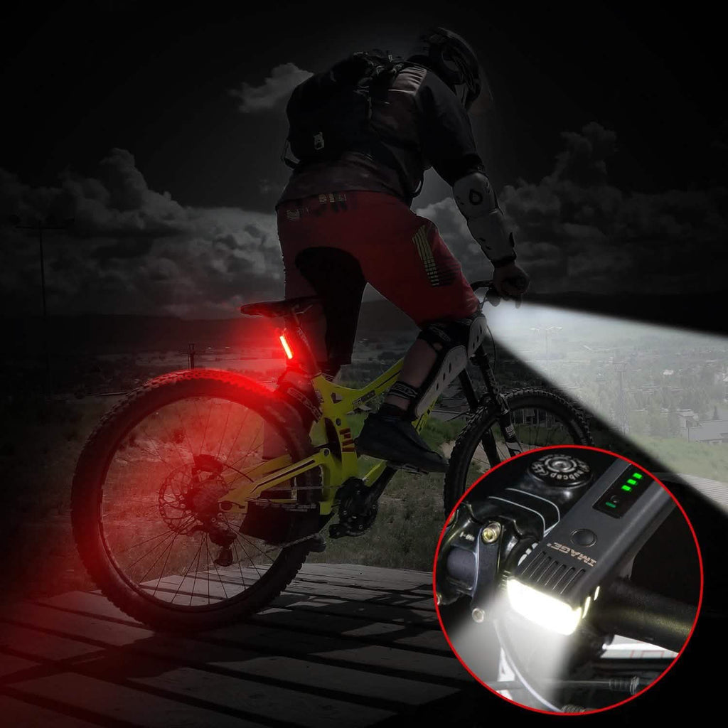 IMAGE Ensemble d'éclairage de vélo avec phares et feux arrière à LED