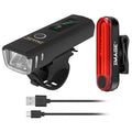 IMAGE Ensemble d'éclairage de vélo avec phares et feux arrière à LED