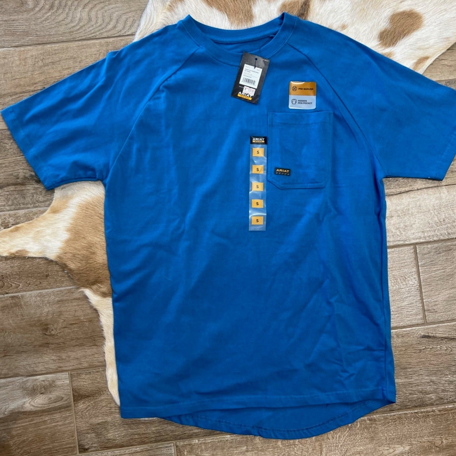 T-shirt bleu Rebar | Homme Ariat