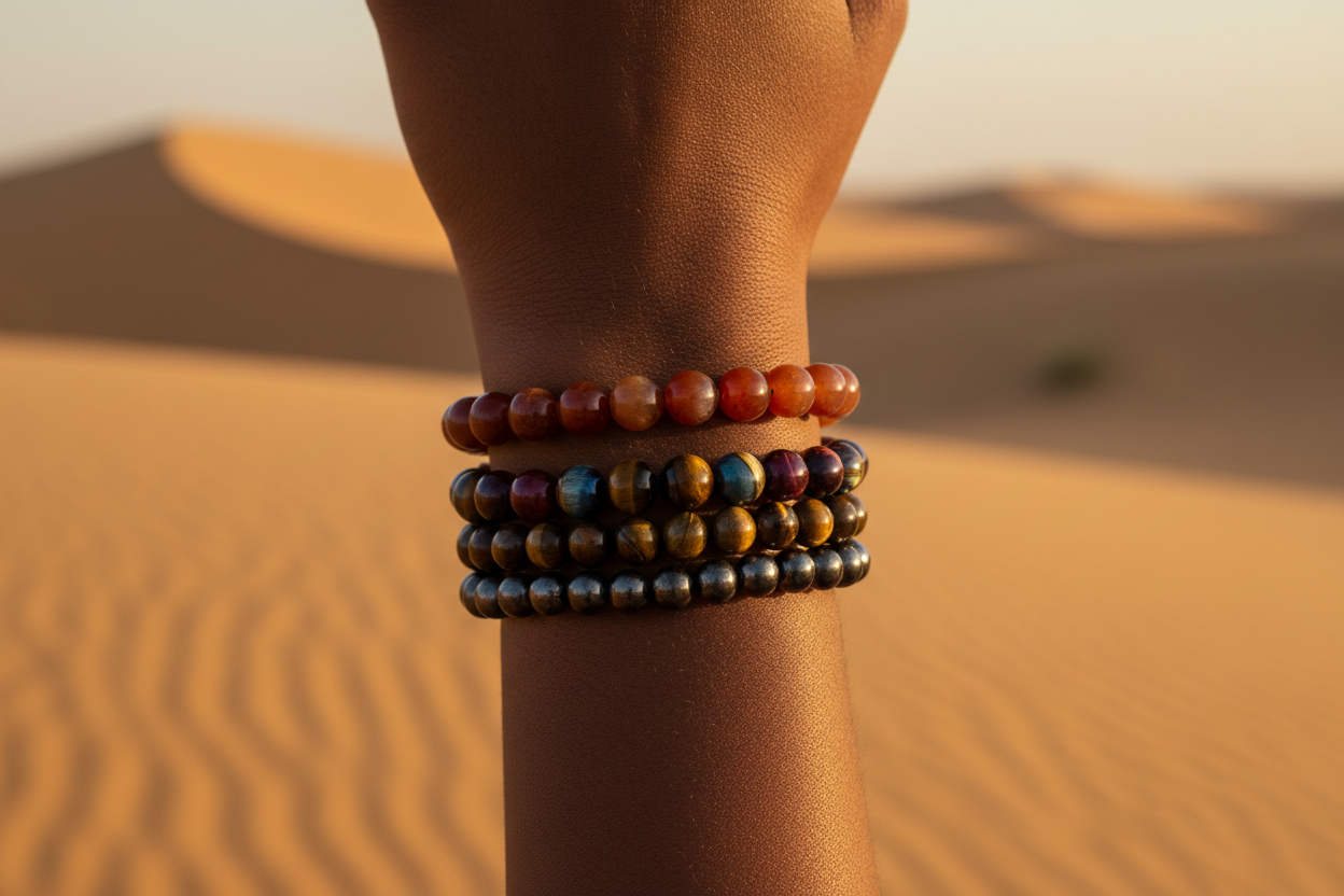 Multi-Color Tiger Eye Round Bead Bracelet - Personal Power
