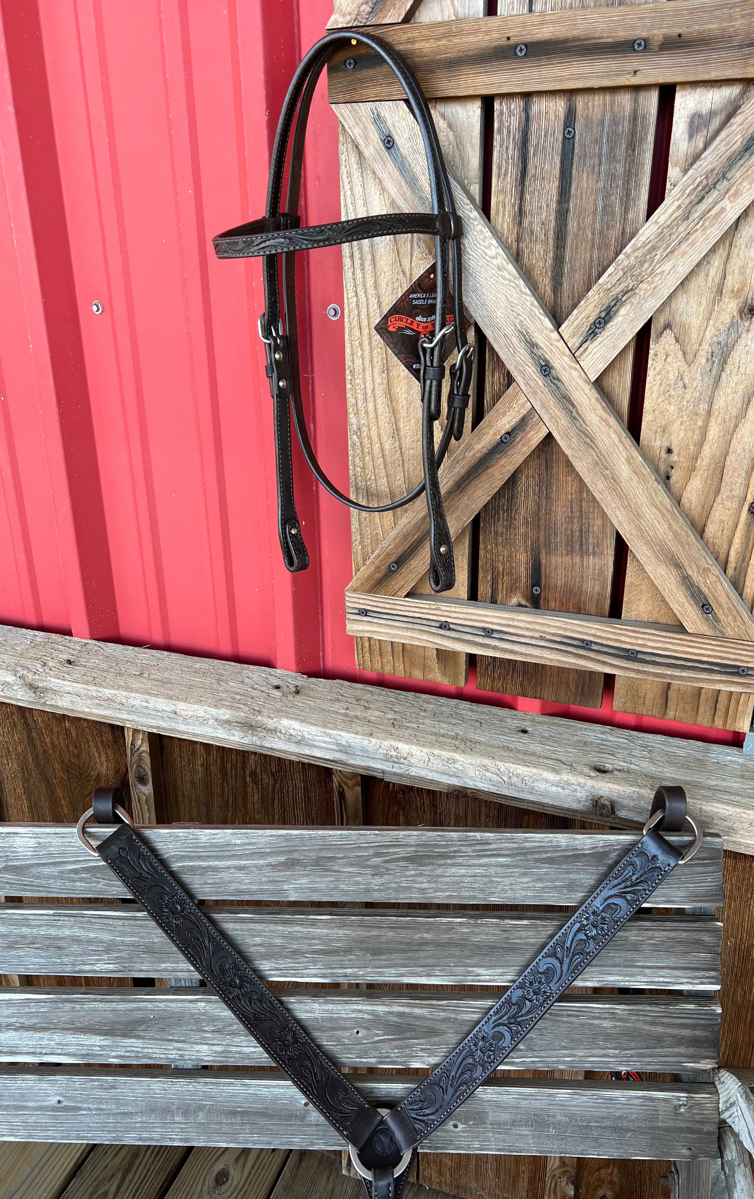 Walnut Floral Headstall | Reinsman