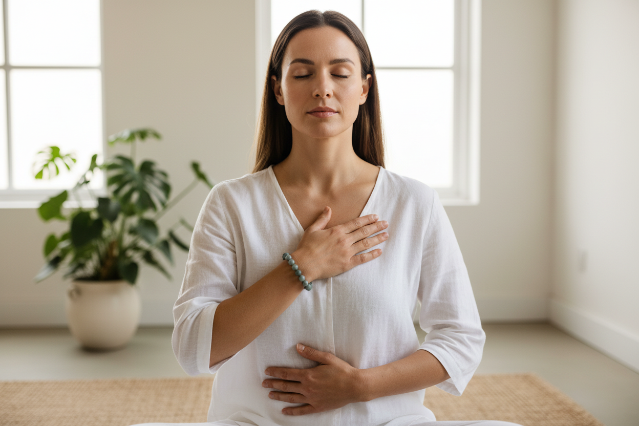 Serpentine Round Bead Bracelet - Kundalini Awakening