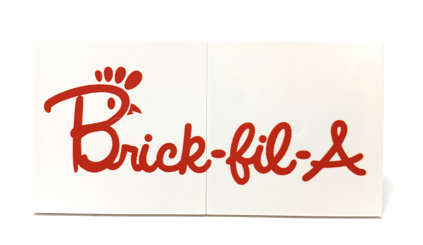Grand panneau Brick-Fil-A 6x12 en briques LEGO - B3 Customs