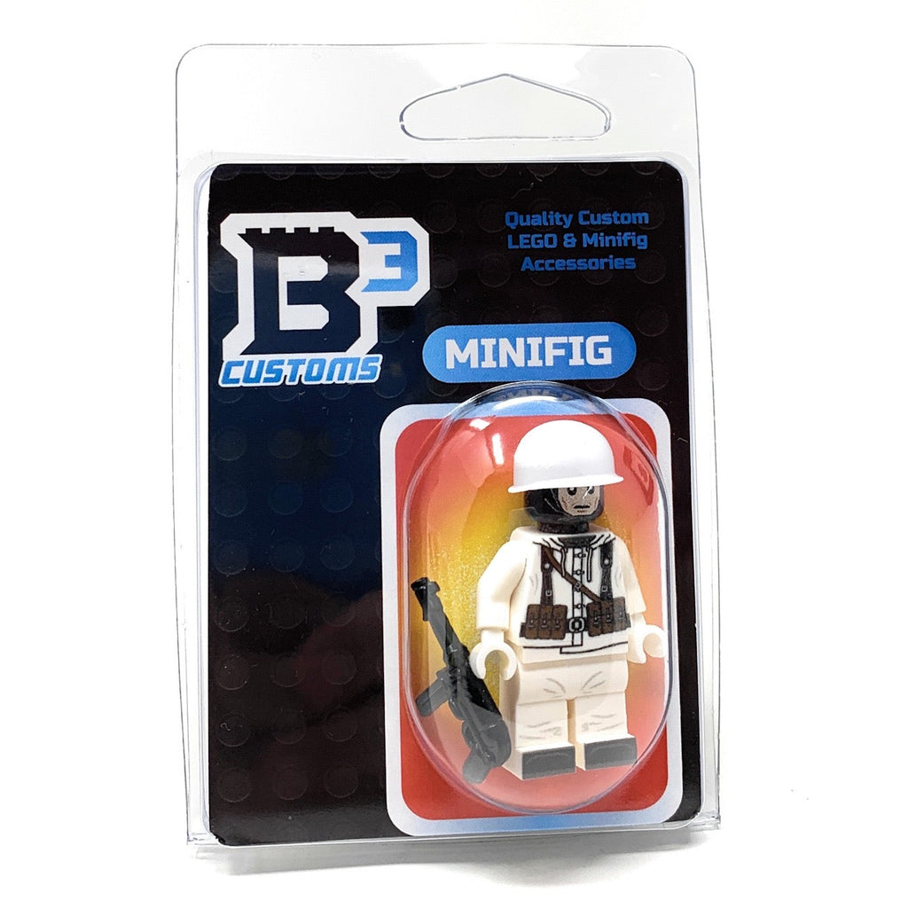 Minifig Militaire Soldat d'Hiver Allemand Seconde Guerre Mondiale avec MP40