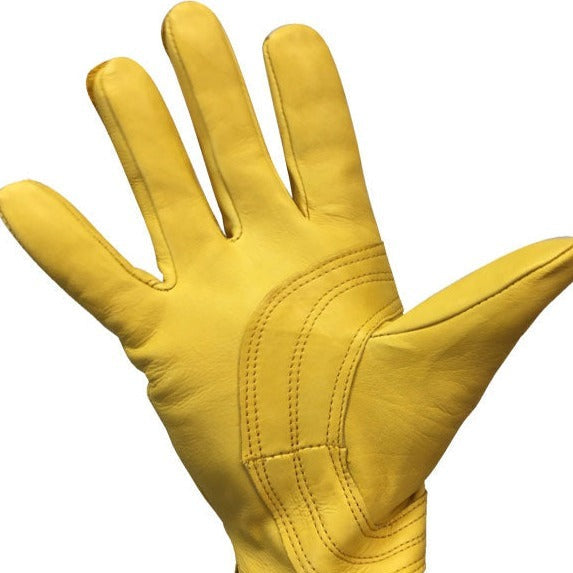 Gants enfant en cuir de chèvre couleur camel