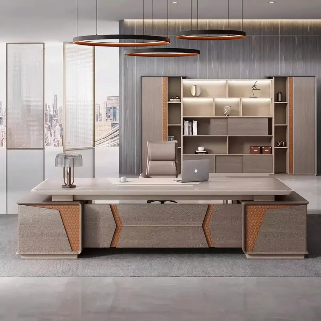 York · Grand Executive Desk w/ Mobile Storage