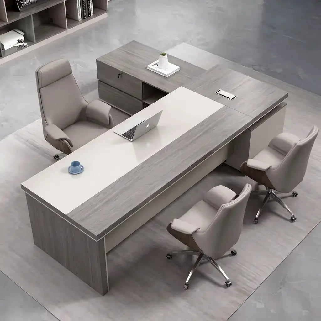 Purdue · Modern L-Shaped Executive Desk