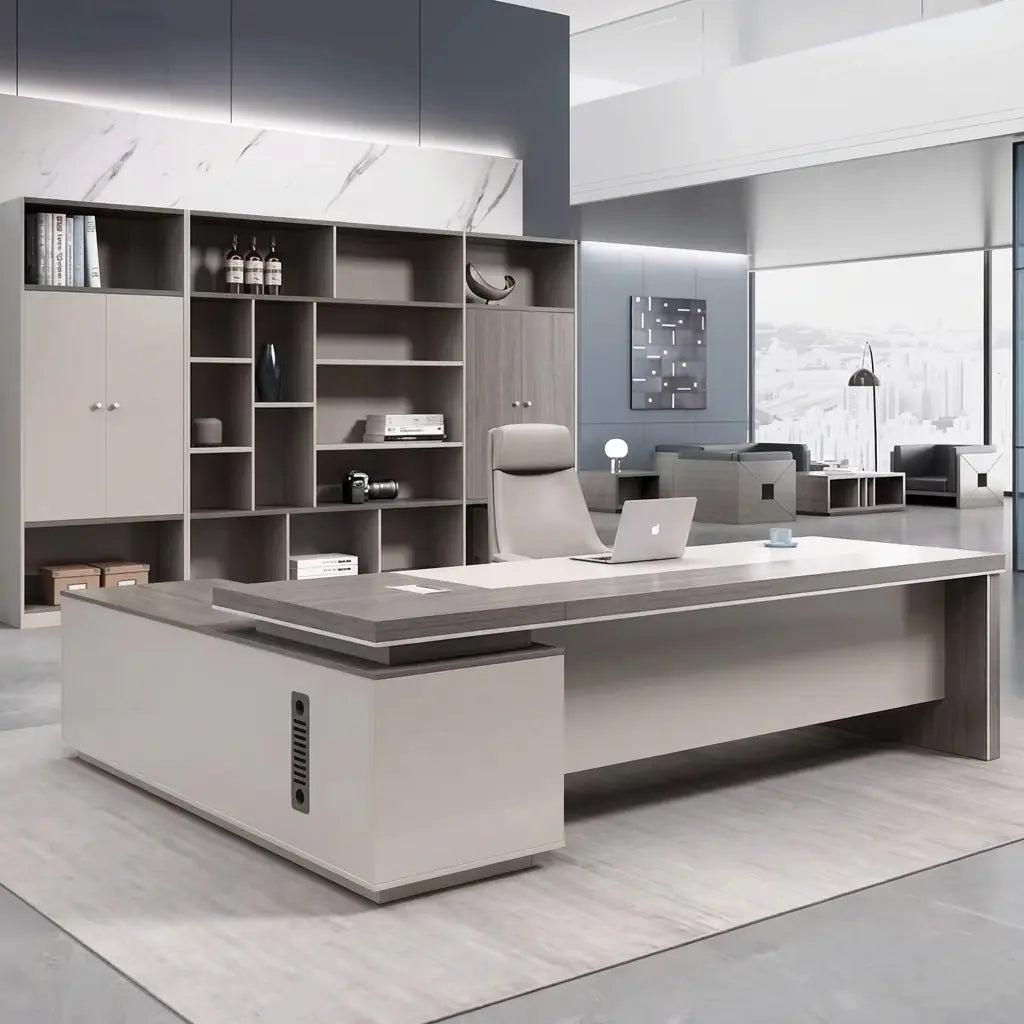 Purdue · Modern L-Shaped Executive Desk