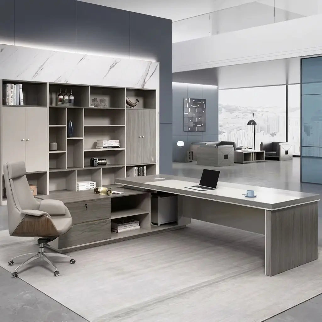 Purdue · Modern L-Shaped Executive Desk