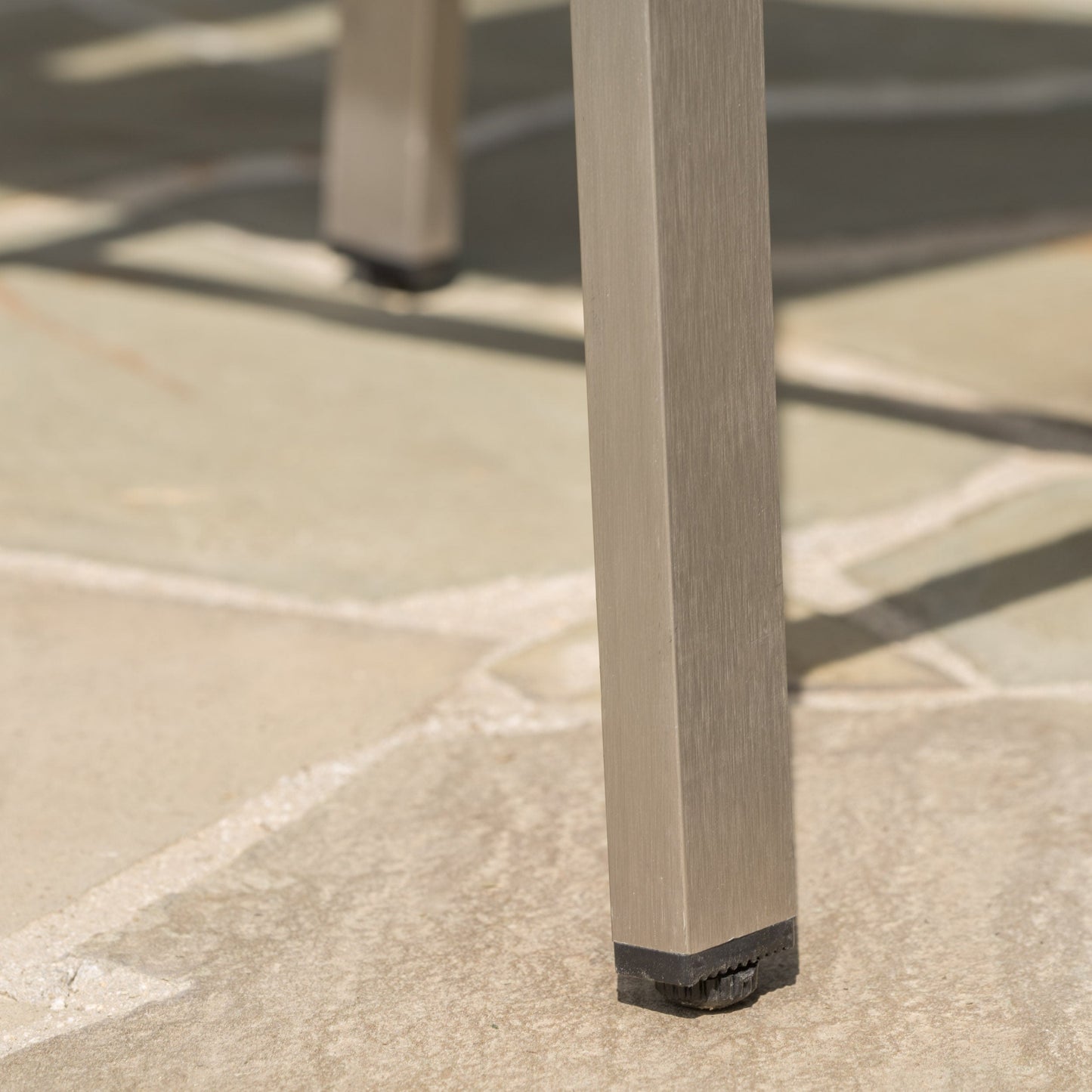Outdoor Rust-Proof Aluminum Barstools with PE Rattan Seat - Set of 2