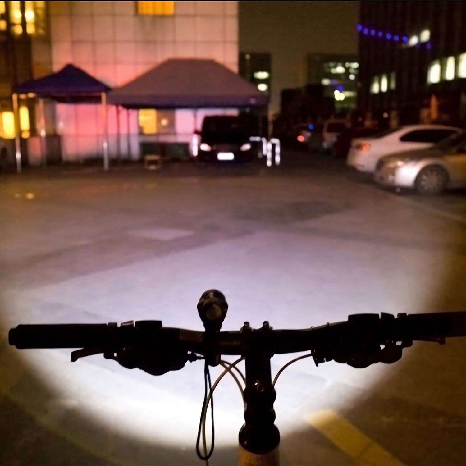 Lampe frontale de vélo iMounTEK résistante à l'eau IPX4 avec lampe LED d'avertissement/de sécurité arrière