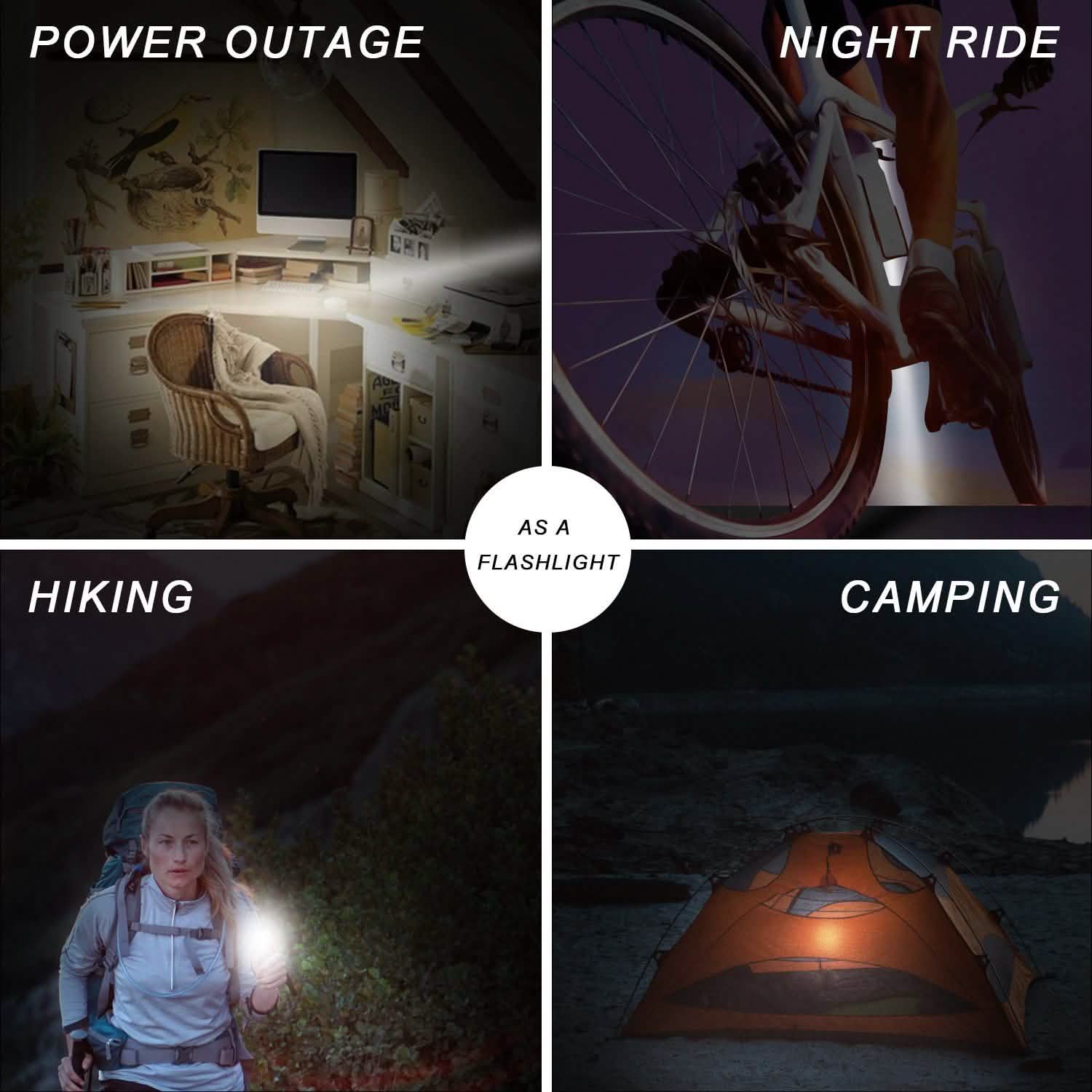Lampe frontale de vélo iMounTEK résistante à l'eau IPX4 avec lampe LED d'avertissement/de sécurité arrière