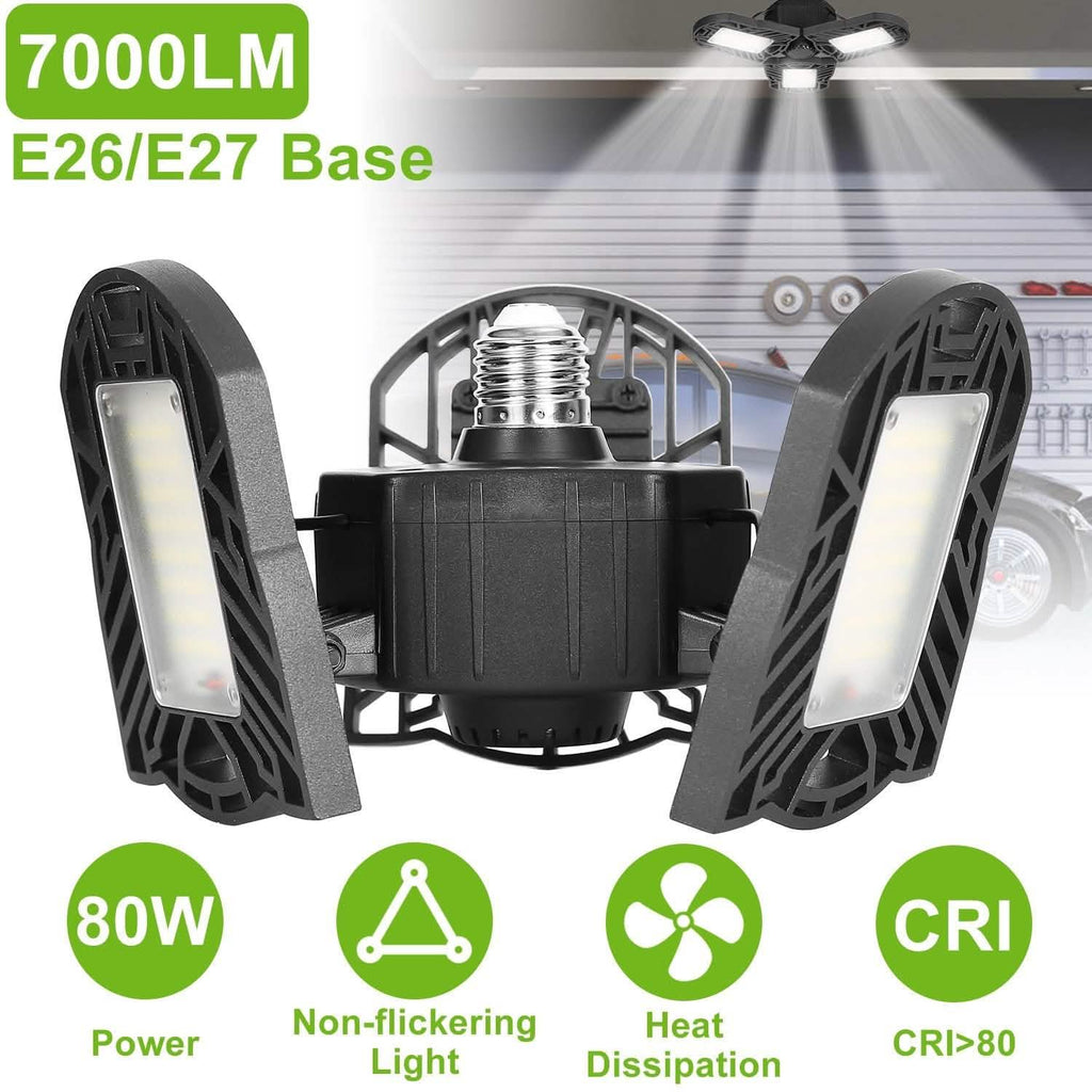 iMounTEK E26 /E27 80W 7000LM 6500K LED Garage Ceiling Light