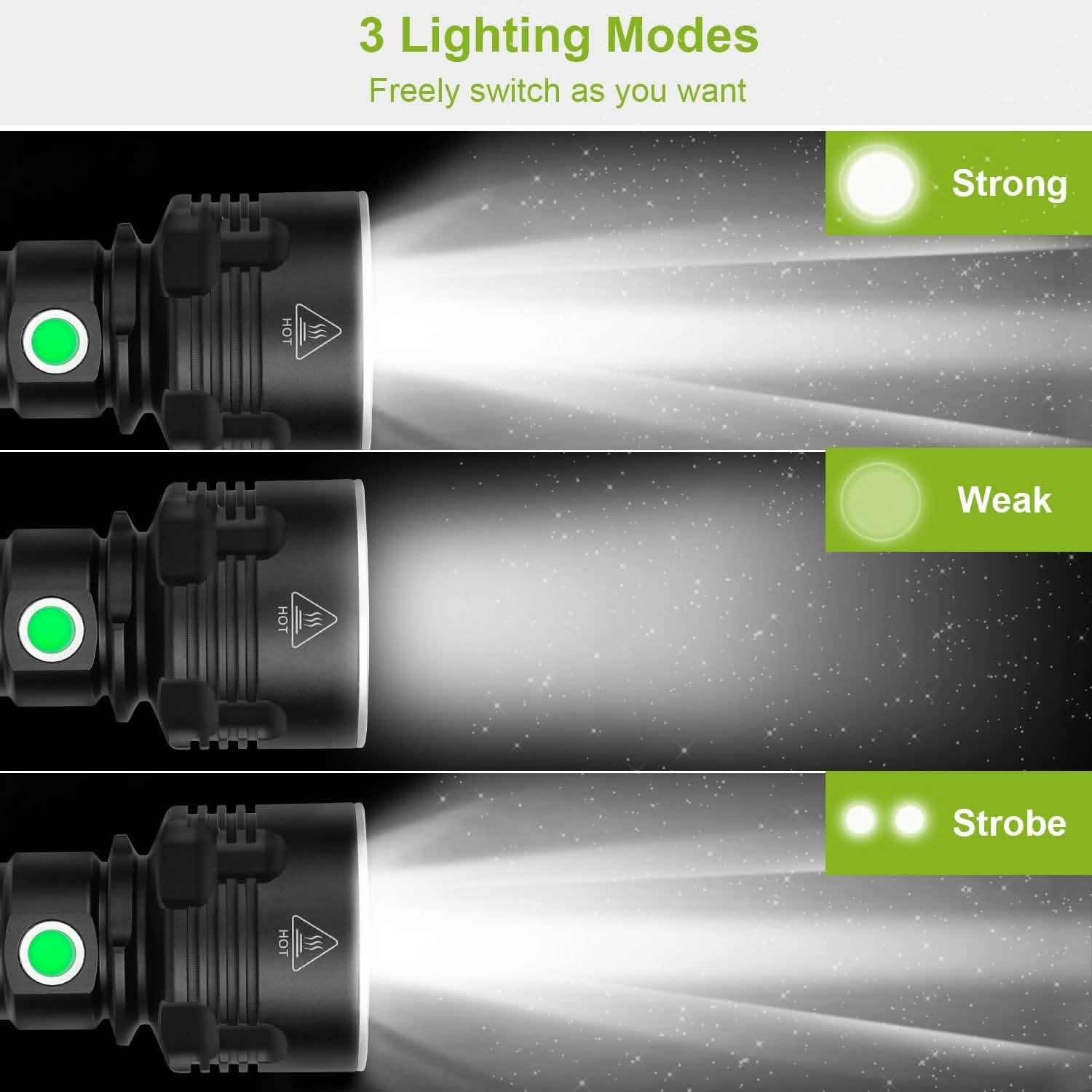 Lampe de poche LED iMounTEK avec 3 modes d'éclairage