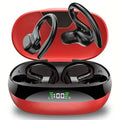 In-Ear Headphones With Noise Cancelling Mic, Sport Earhook & LED Display
