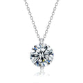 INALIS 925 Sterling Silver Pendant Dazzling 5A Clear Cubic Zirconia Romantic Necklaces