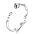 INALIS Rose Shape Adjustable Flower Ring