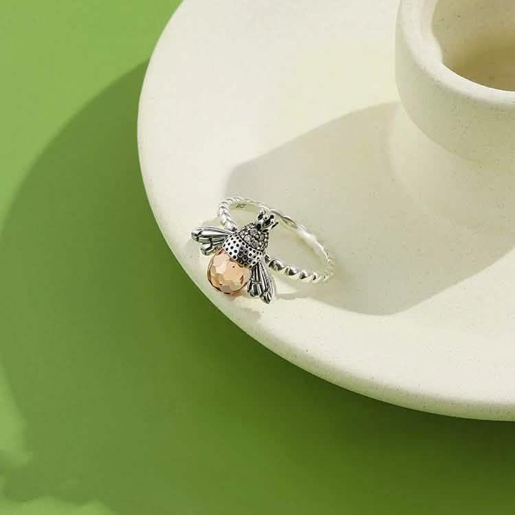 Bagues INALIS en argent sterling avec cristal autrichien et design abeille créatif