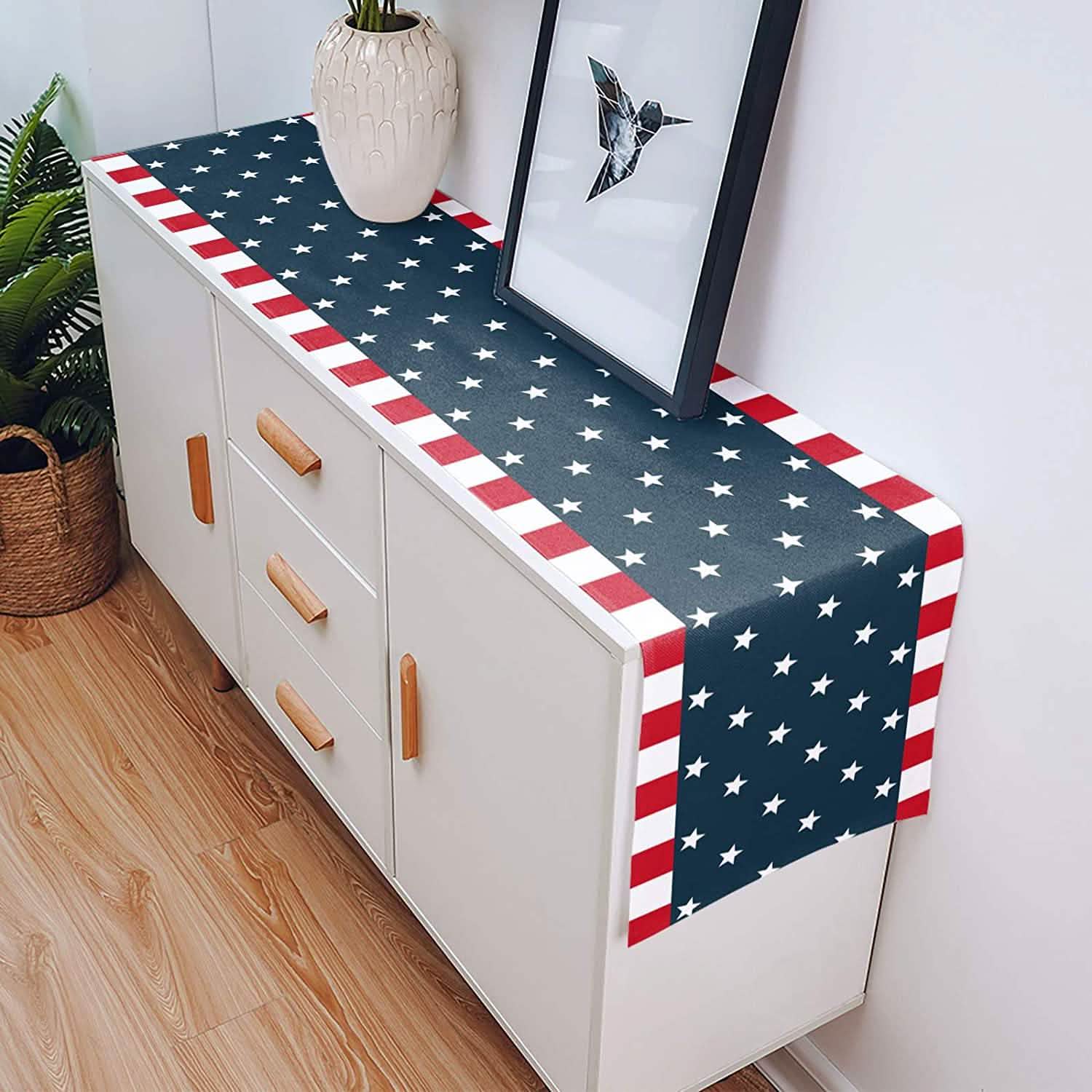 Independence Day 4th of July Table Runner Dresser Scarves